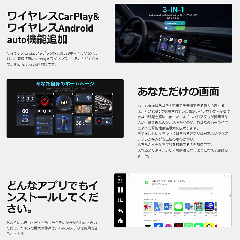 ottocast 【正規品】PCS46 ottocast オットキャスト OttoAibox P3