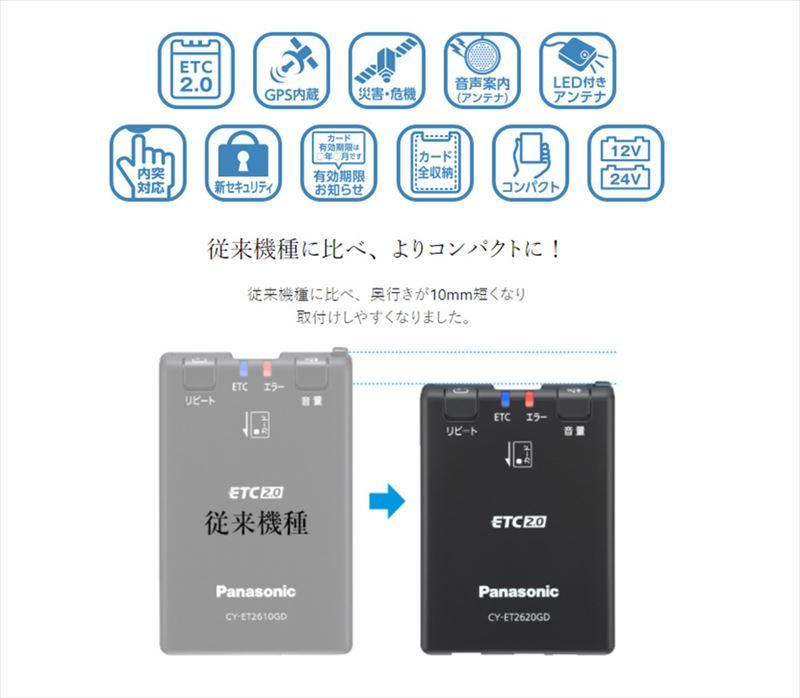 パナソニック2年延長メーカー保証付き] CY-ET2620GD パナソニック ETC2 