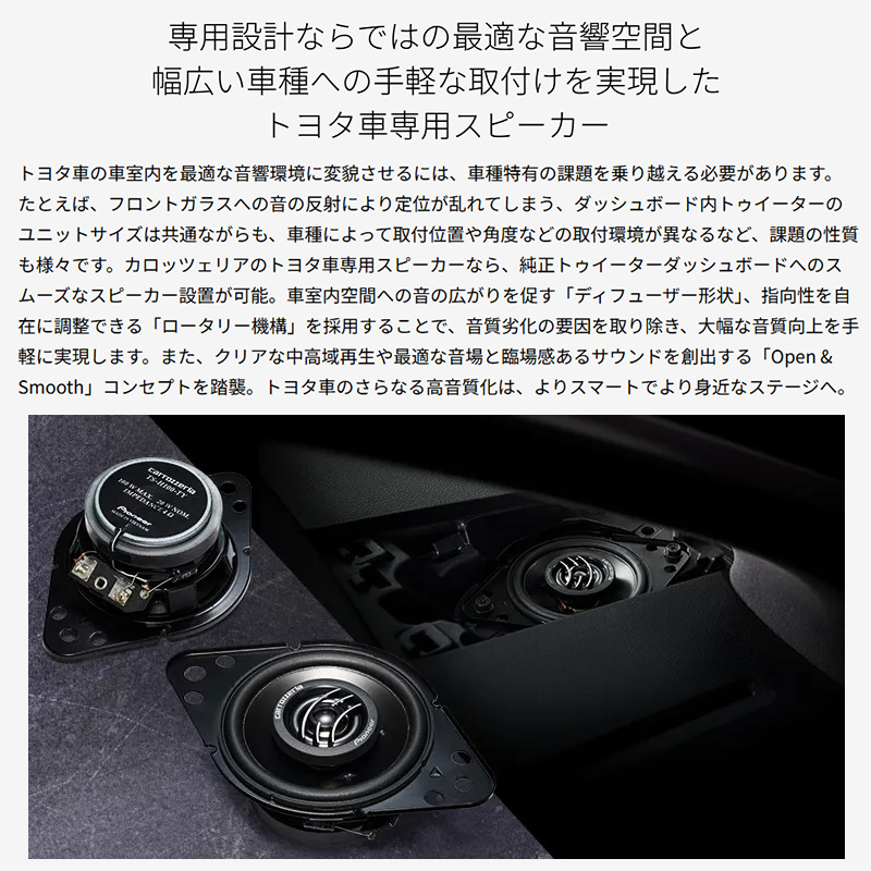 カロッツェリア TS-H100-TY Pioneer パイオニア carrozzeria 9cm2