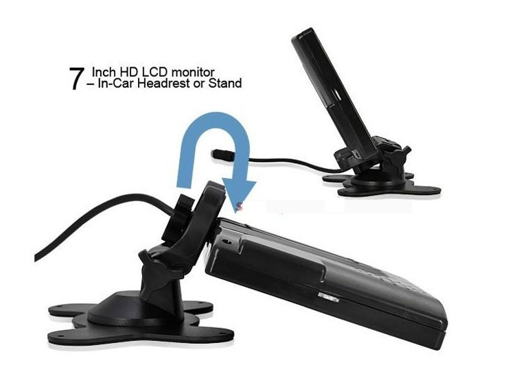 7インチ液晶モニター 小型バックカメラセット 12V車専用 防水、防塵