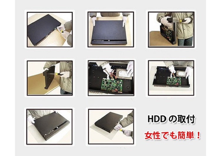 防犯カメラ 録画装置 HDMI出力搭載 8CH-DVR録画装置 H.264デジタル