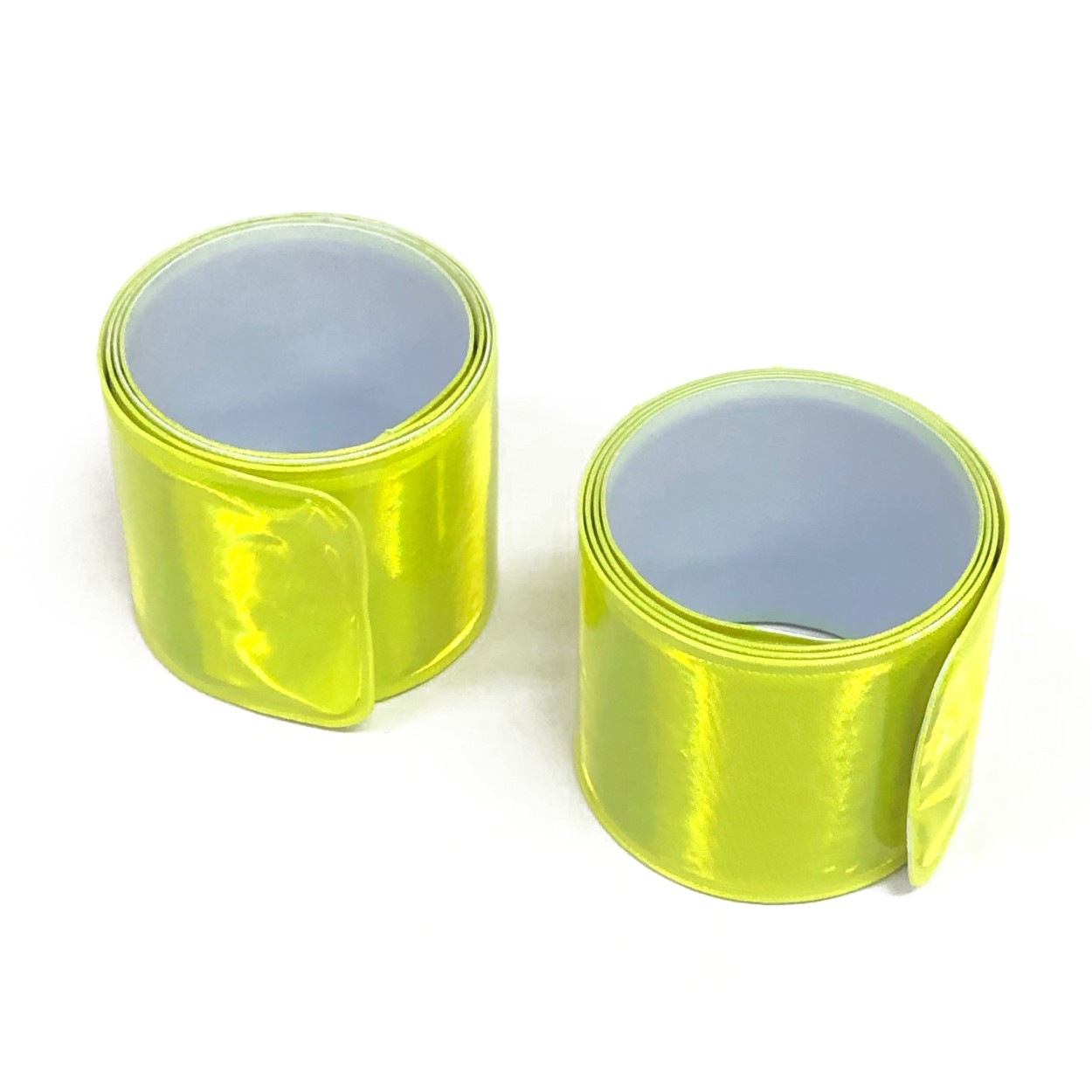 反射リストバンド イエロー 2本セット 長さ40cm ワンタッチでピタっと