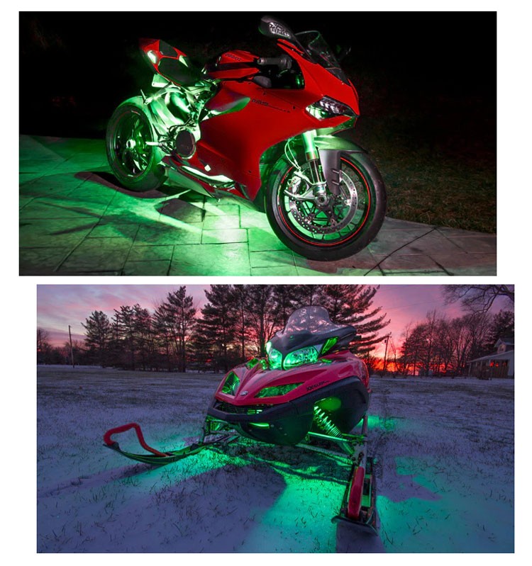 RGB LEDテープライト オートバイ バイクイルミ 装飾LED 高輝度