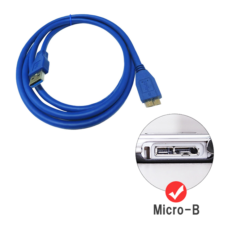 USB3.0 A オス to Micro B データ転送ケーブル 1.5m ハイスピード