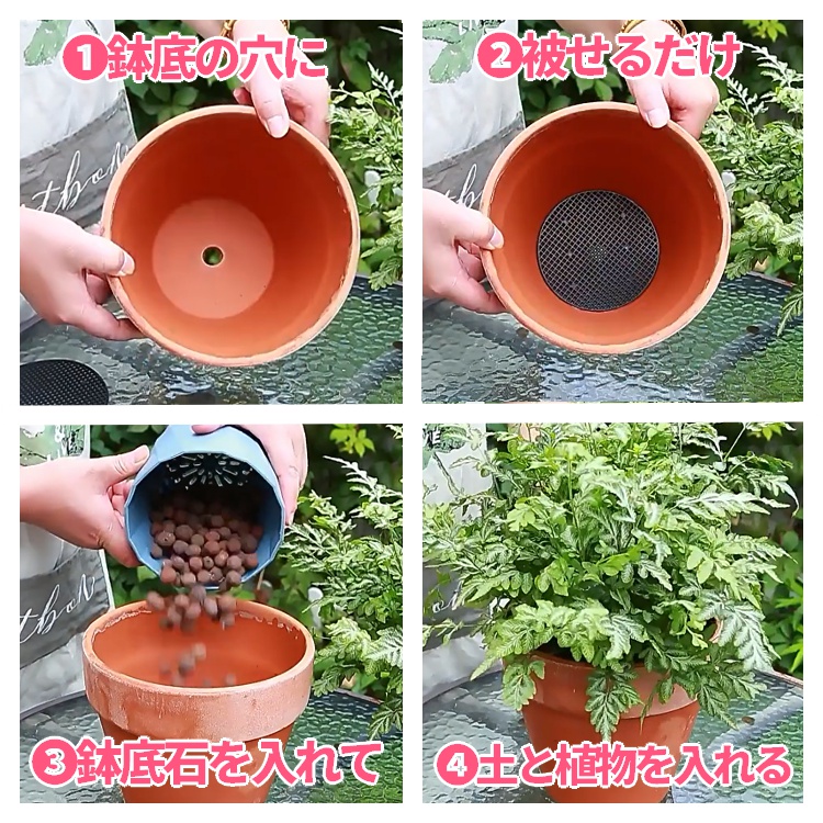 20枚セット 鉢底ネット 円型 鉢やプランターの底に敷く 丸型  