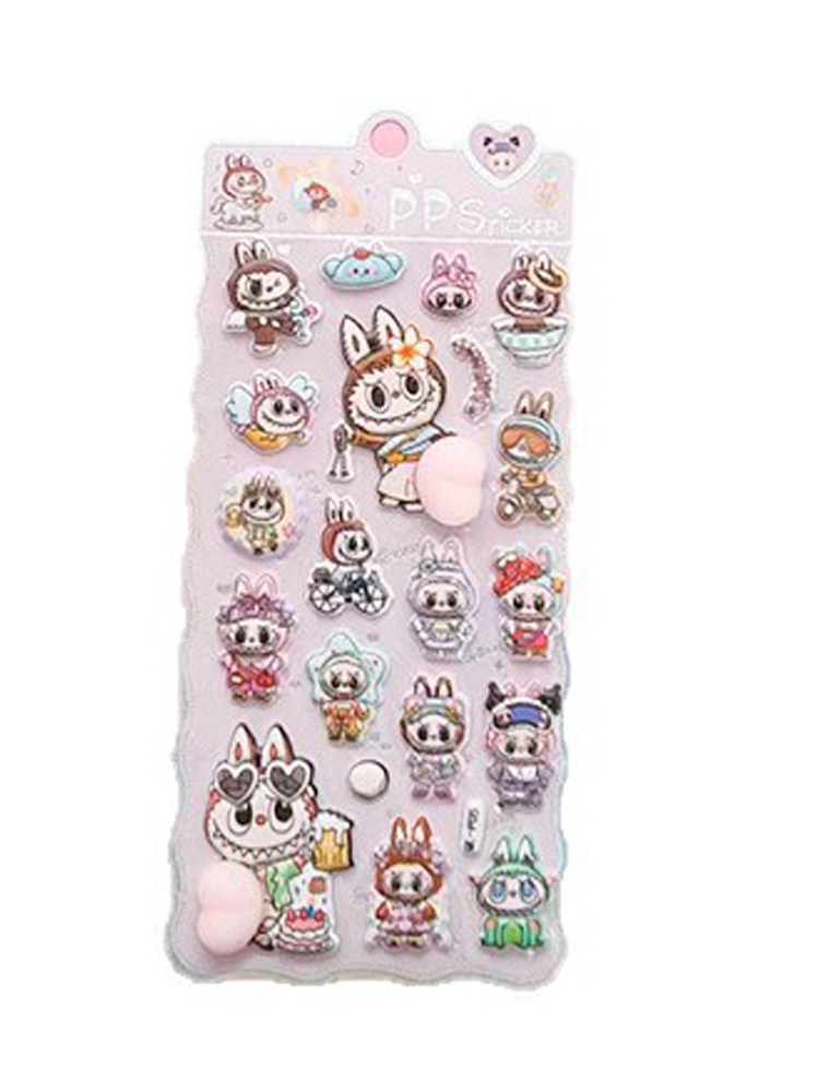 LABUBU風おしりシール ランダム1枚 ラブブ風シール おしりぷにぷに
