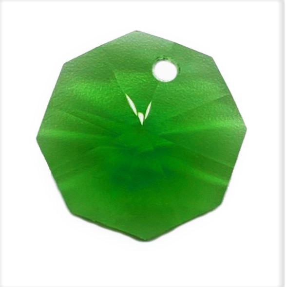 八角 1つ穴 14mm 12色選べる 35個 クリスタルガラス ビーズ オクタゴン
