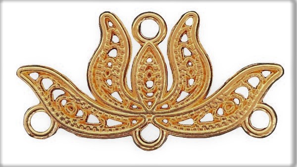 蓮の花 チャーム 35x18mm 10個セット 透かし コネクタ アクセサリー