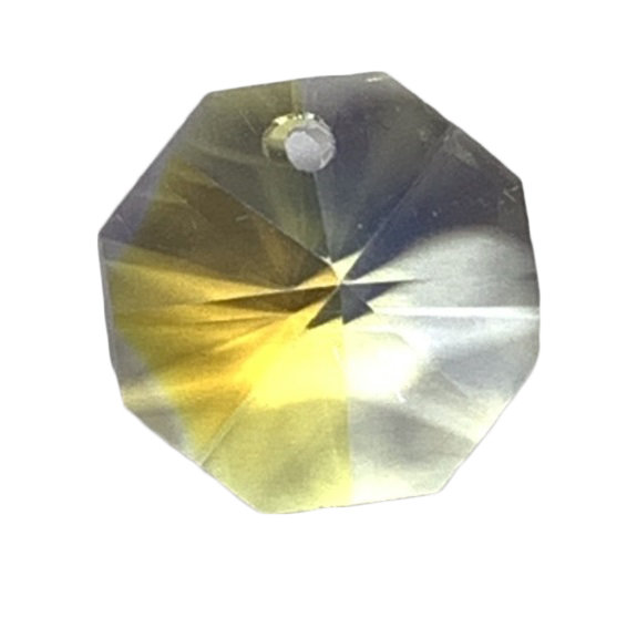 八角 1つ穴 14mm 70個 オーロラ レインボー クリスタル オクタゴン