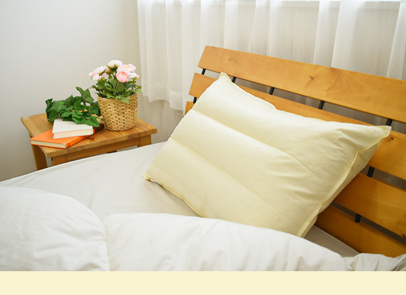 パイプ入り羽根枕 43×63cm ホテル品質 綿100% コットン パイプ羽根枕 