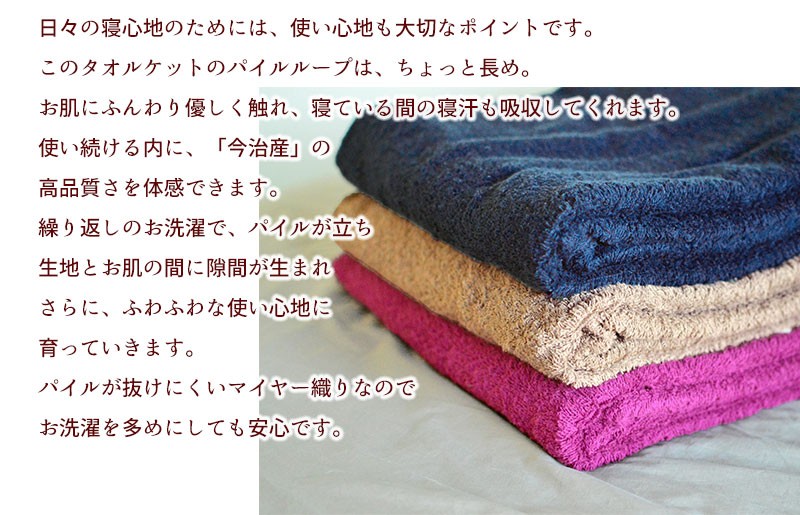 今治 タオルケット 日本製 マイヤー 織り 無地 カラー ネイビー 