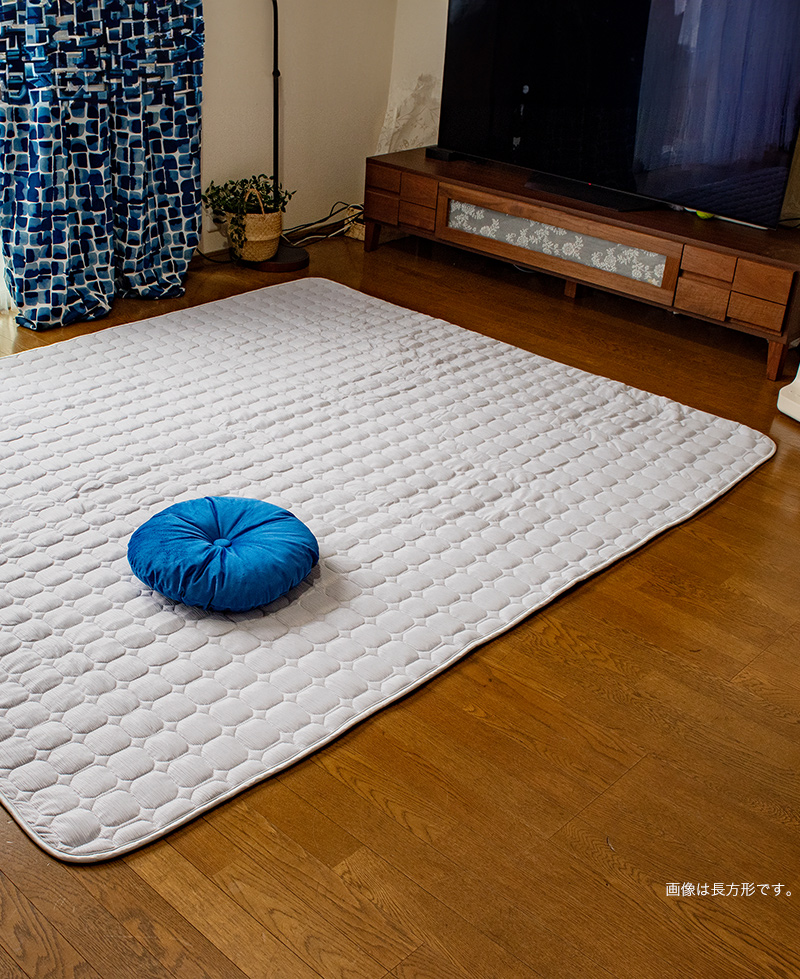 ラグ 無地 ひんやり 冷感 YANAGI ラグマット 約130×190cm 約190×190cm