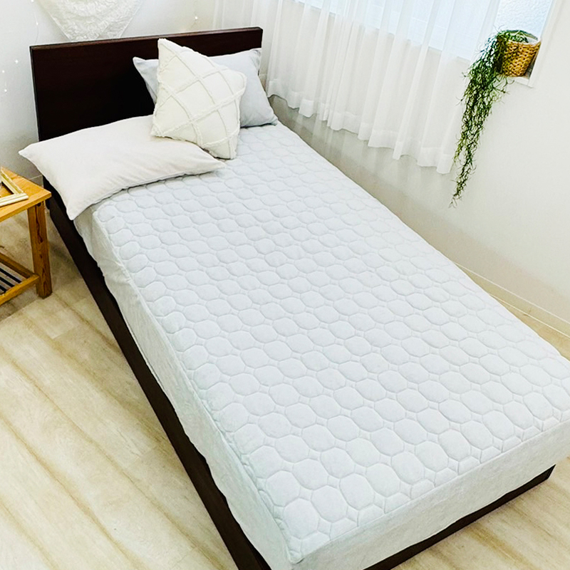 あったか 敷きパッド一体型ボックスシーツ 綿ベロア 綿100% ファミリー