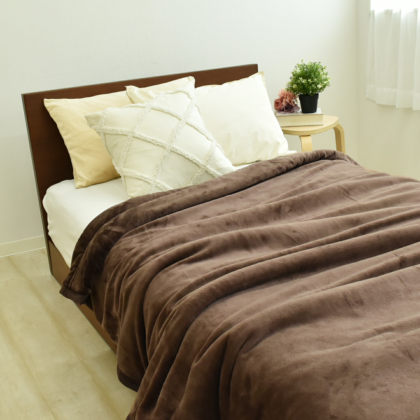 あったか 発熱毛布 吸湿発熱 衿付き 2枚合わせ毛布 ブランケット