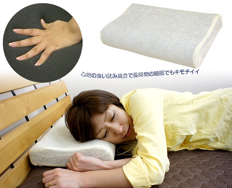 備長炭入り 低反発枕 頸椎サポート 肩こり 脱臭効果の竹炭 まくら