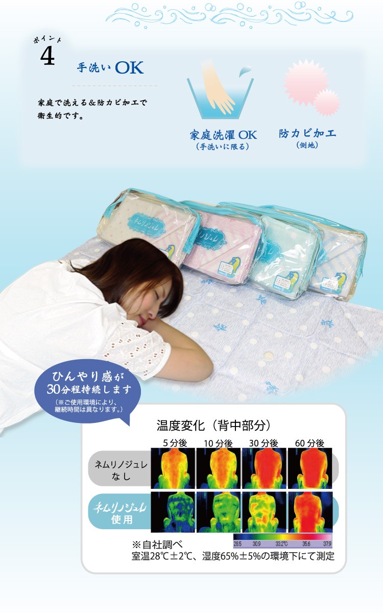 京都西川・ネムリノジュレ90×90cm ひんやりサマージュレ採用冷感敷