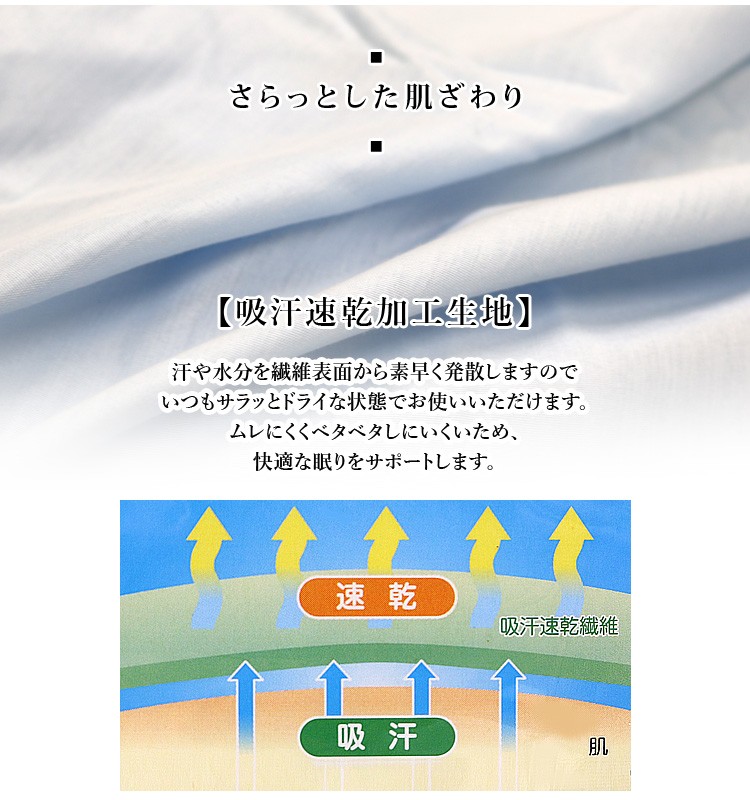 西川 布団カバー 京都西川 吸汗速乾 クイックシーツ シングル