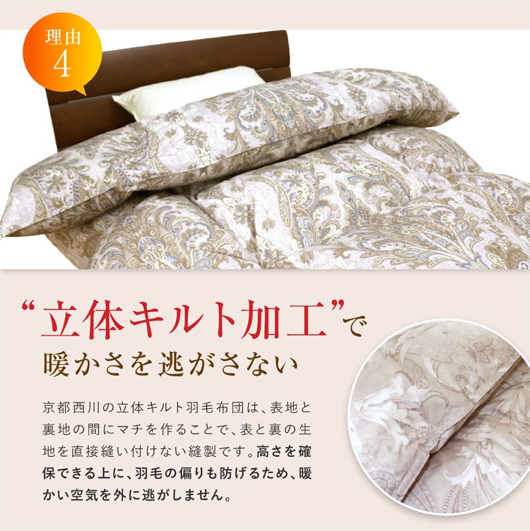 羽毛布団 西川 増量1.3kg 送料無料 ウクライナ産90% シングル