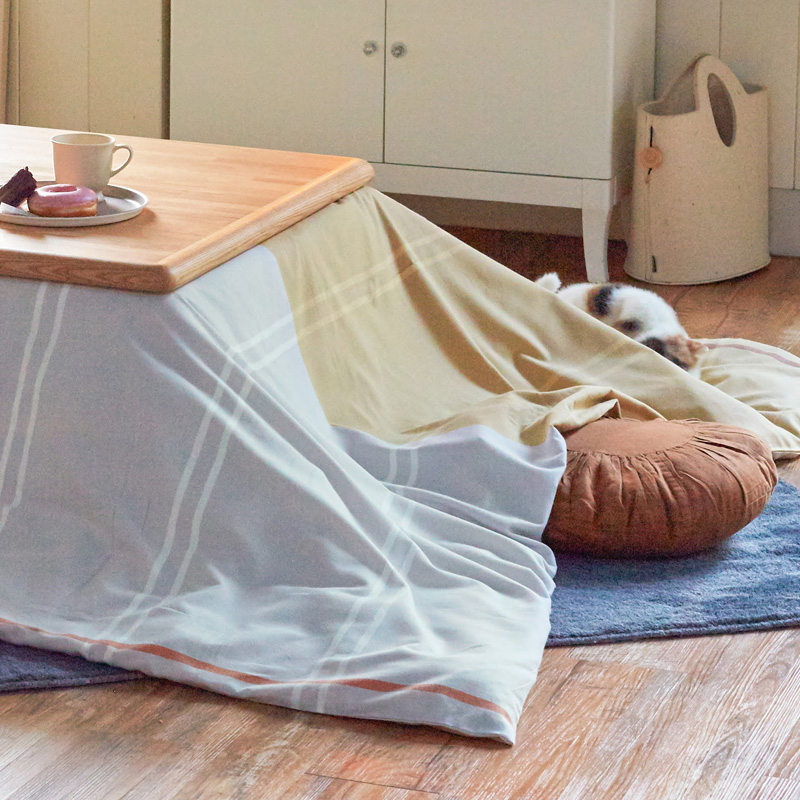 こたつ布団 カバー 正方形 Fab the Home リーナ 200×200cm 綿100