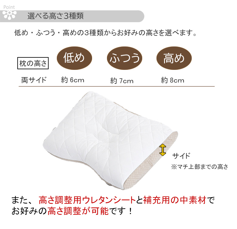 西川 枕 ファインスムーズ ベーシッククオリティ そば殻 パイプ  63×43cm FA7010 EH01114001 高さ調節 | finesmooth | 05