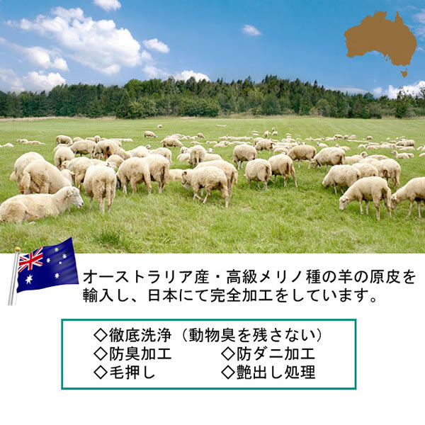 受注生産 ムートンシーツ 日本ムートン ダブル 日本製 高級 羊毛