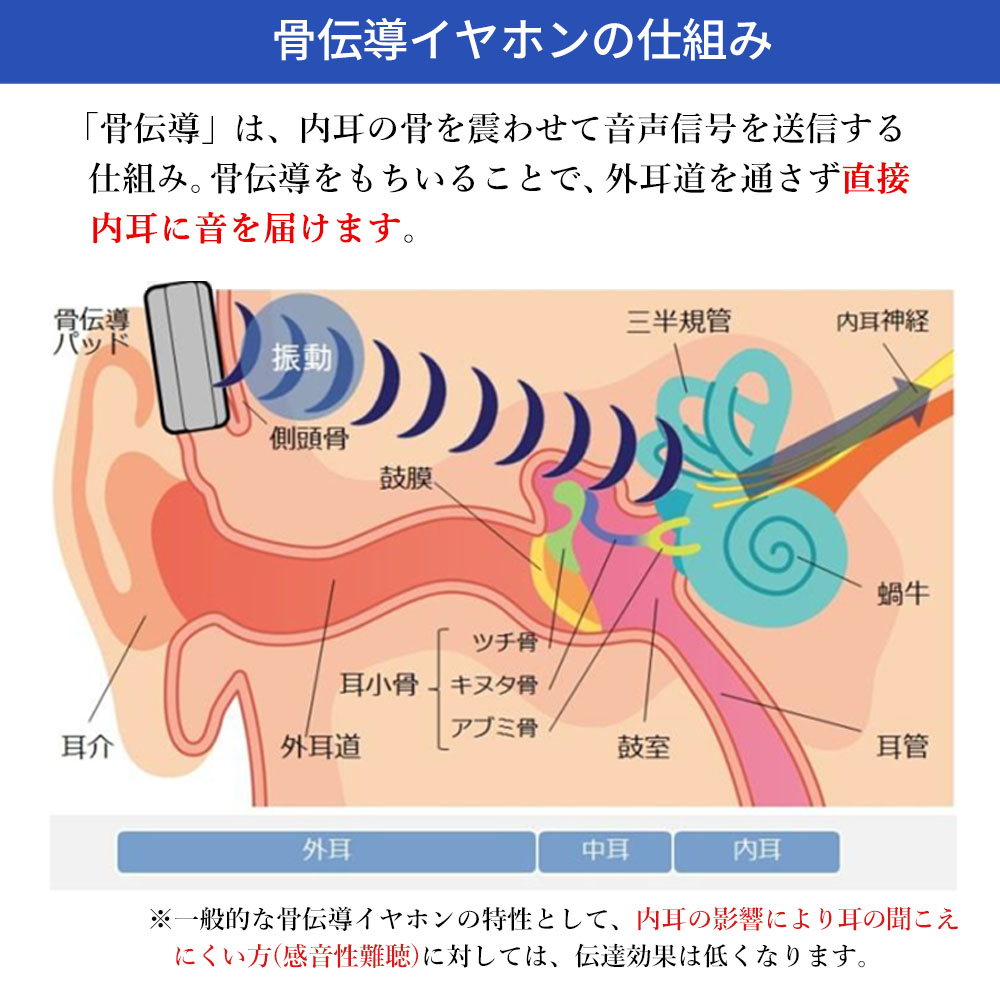 骨 伝導 イヤホン コレクション 鼓膜