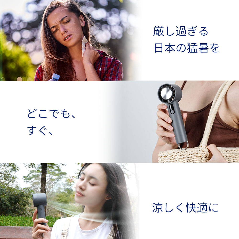 【爆買WEEK 3000円OFFクーポン配布中】ハンディファン 冷却プレート 搭載 携帯 扇風機 ペルチェ 大容量バッテリー 長持ち 100段階風量 コンパクト |  | 01