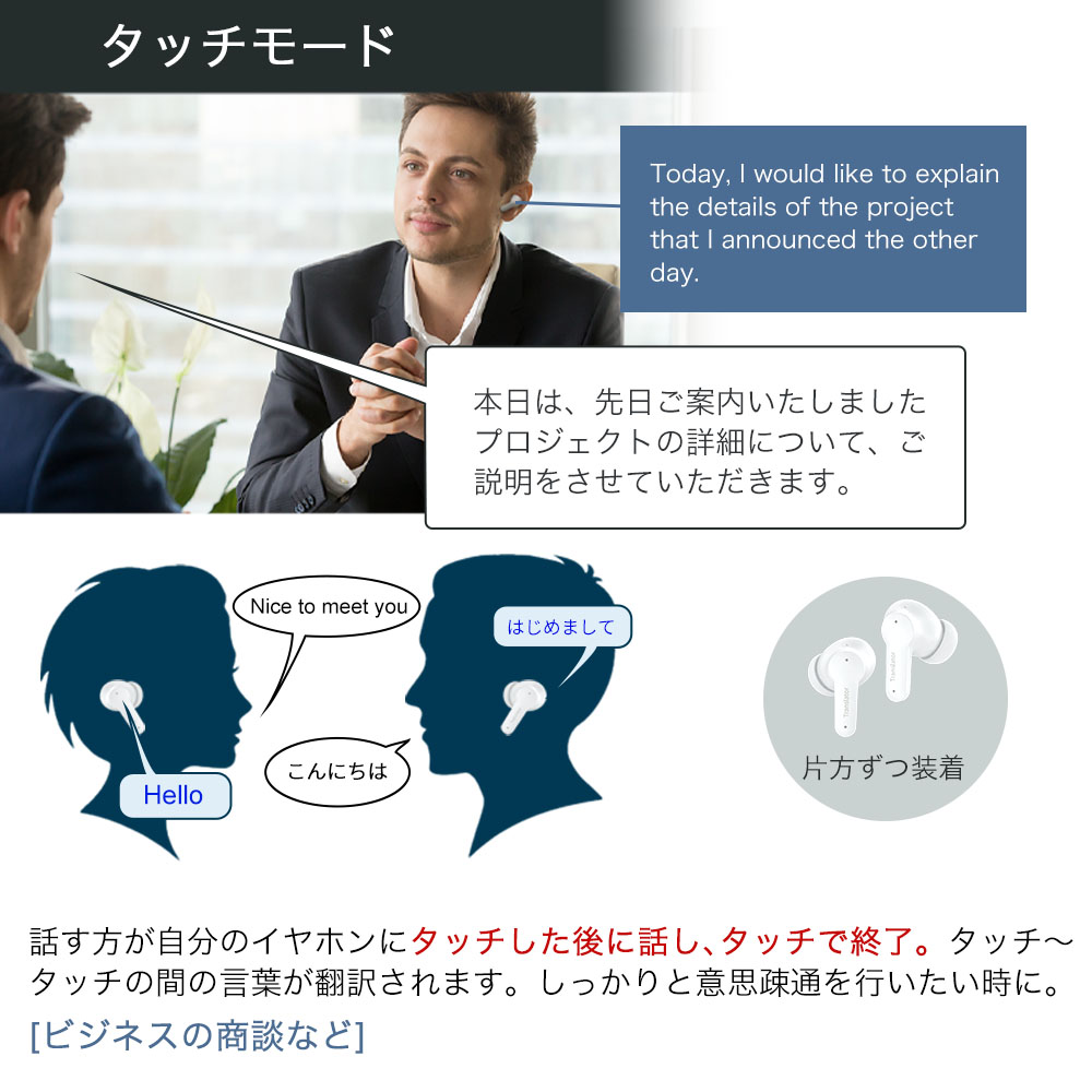 【48時間限定 10%OFFクーポン配布中】翻訳機 イヤホン オンライン ウーアスク Wooask M3 翻訳 通訳 同時通訳 音声翻訳機 AI 旅行用 翻訳 ワイヤレス |  | 10