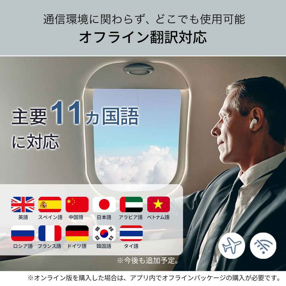 【48時間限定 10%OFFクーポン配布中】翻訳機 イヤホン オンライン ウーアスク Wooask M3 翻訳 通訳 同時通訳 音声翻訳機 AI 旅行用 翻訳 ワイヤレス |  | 13