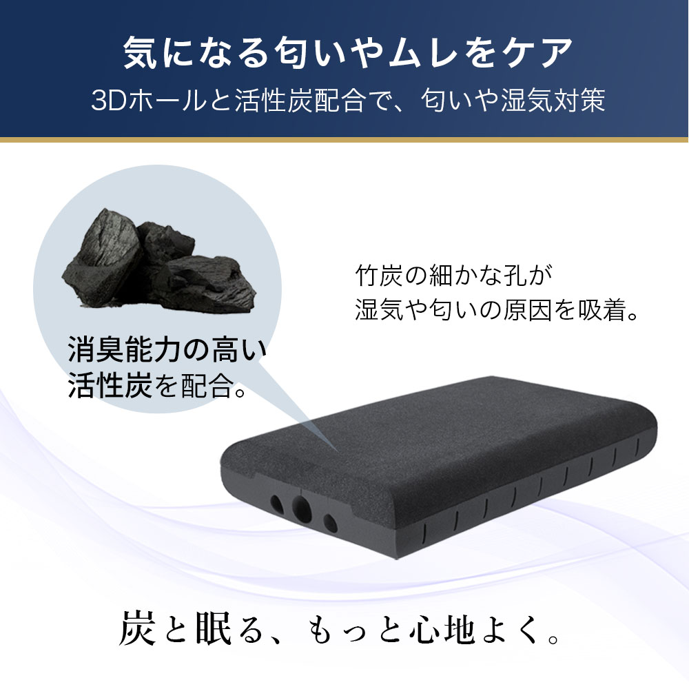 【10日まで 最大2000円OFFクーポン配布中】枕 まくら 肩こり いびき防止 抗菌 防臭 無重力枕 肩 首 ストレートネック 炭眠 すみみん SUMIMIN 横向き 低反発 |  | 12