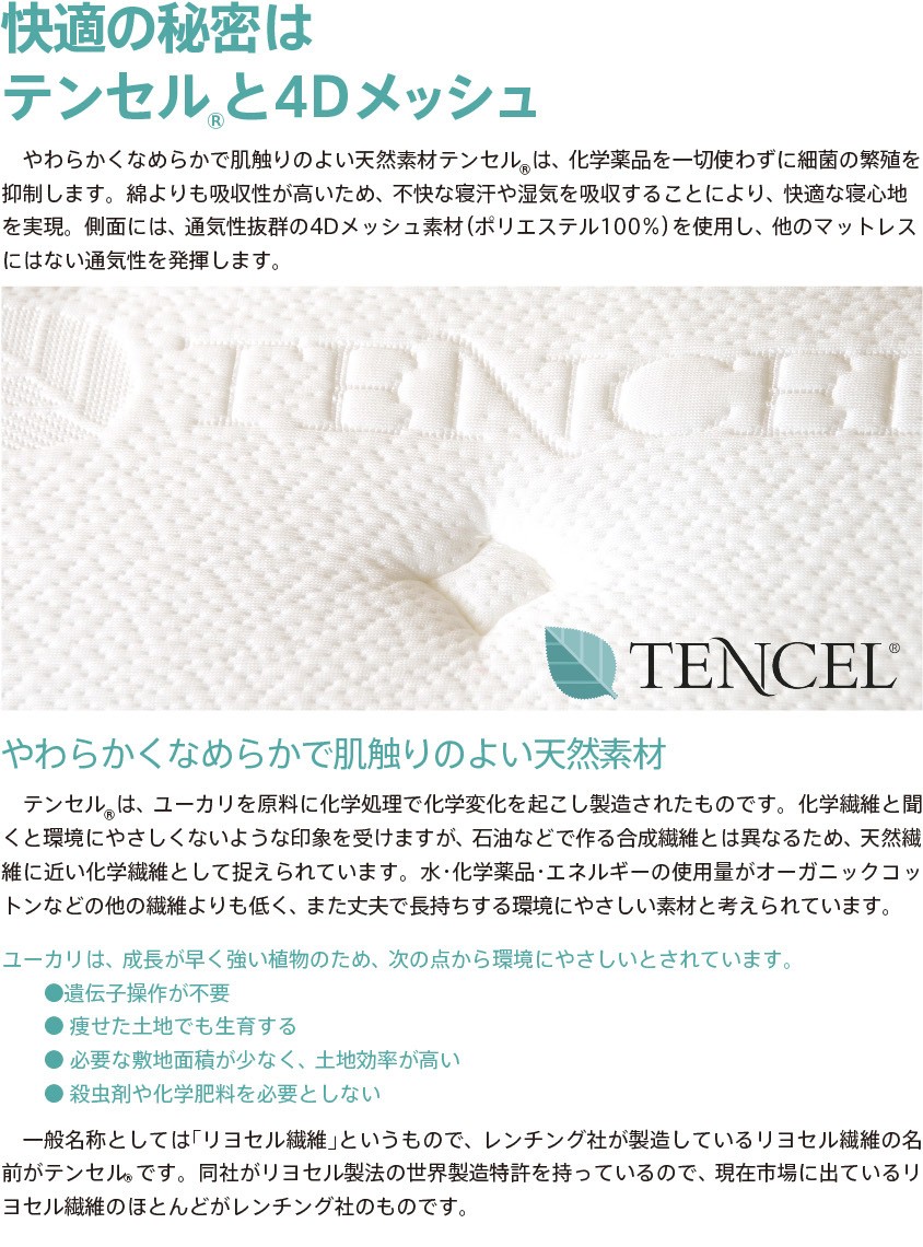 未使用品✨通気性抜群のオールメッシュ素材セミダブルサイズマットレス✨ MINT（家具、インテリア） マットレス ポケットコイル