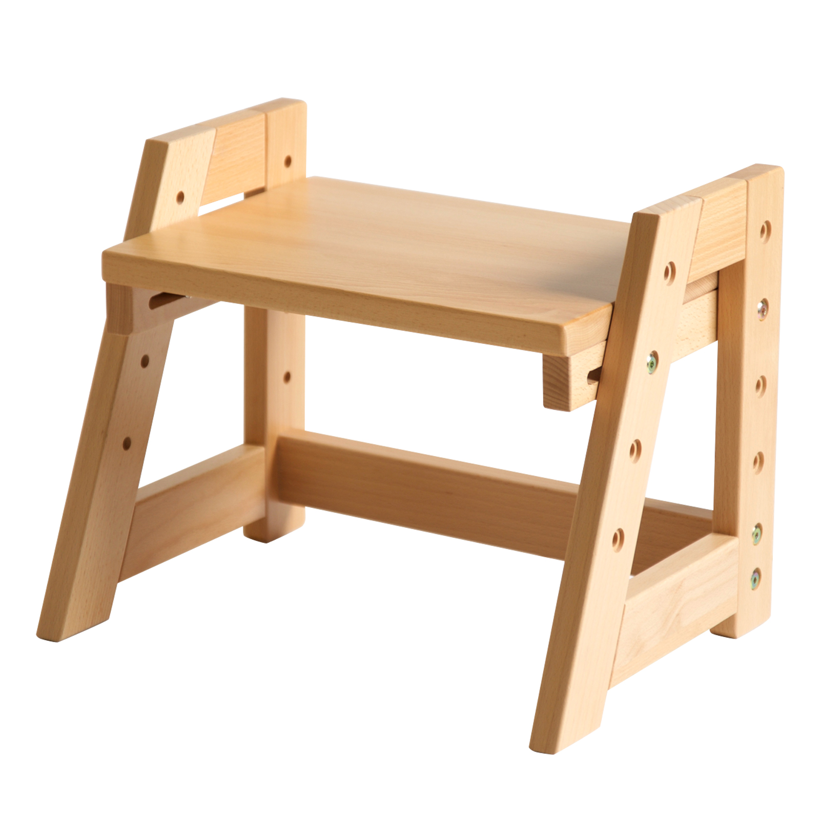 木製 「ステップ＆スツール」【滑り止め付き新仕様】 ブナ材 踏み台 踏台 キッズステップ トイレ 洗面所 手洗い  子育て 高さ調節可能 モンテッソーリ 石崎家具 | 石崎家具 | 01