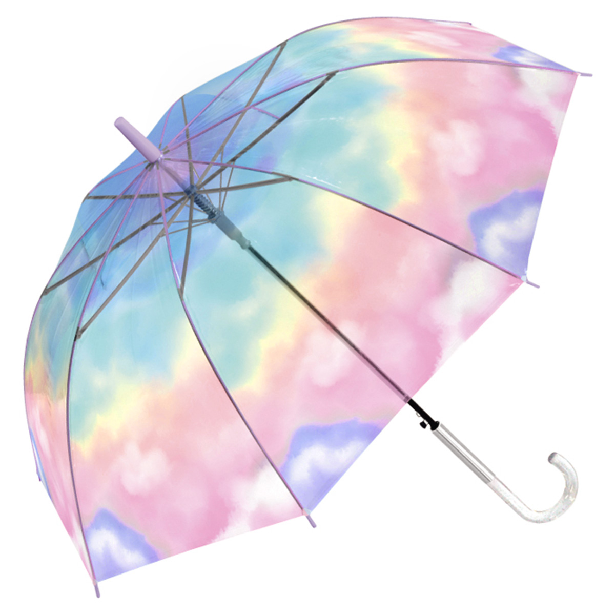 CRUX（クラックス） ビニール傘 かわいい 透明 グラスファイバー 60cm