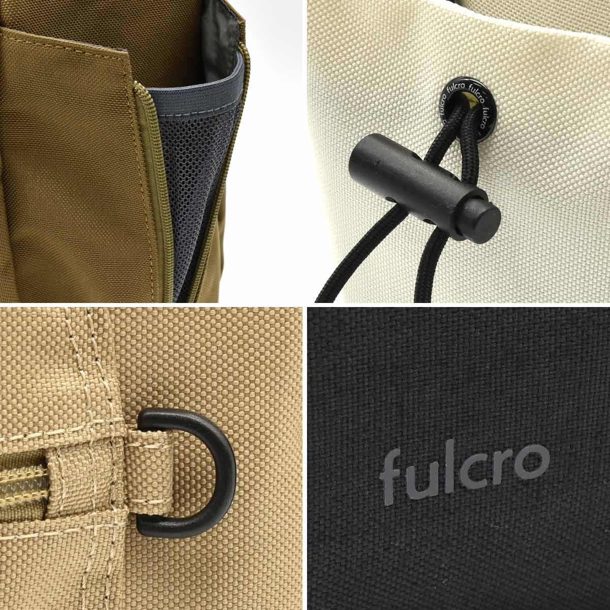 ショルダーバッグ レディース 撥水 軽量 430g 大容量 A4 8ポケット 斜めがけ 通勤 fulcroの画像