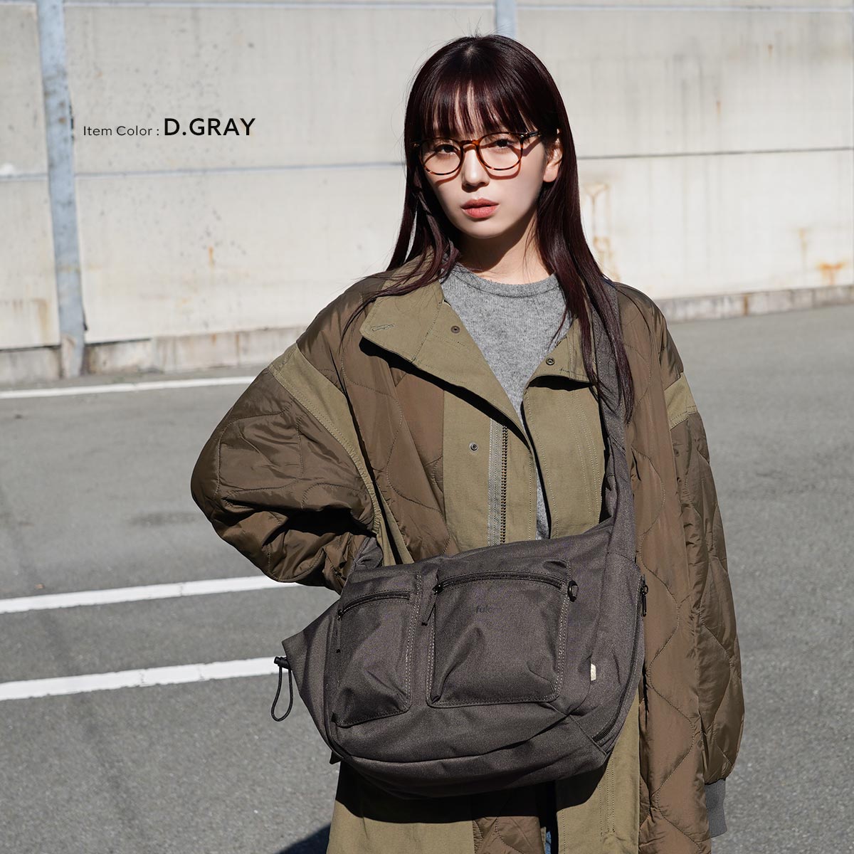 ショルダーバッグ レディース 撥水 軽量 430g 大容量 A4 8ポケット 斜めがけ 通勤 fulcroの画像