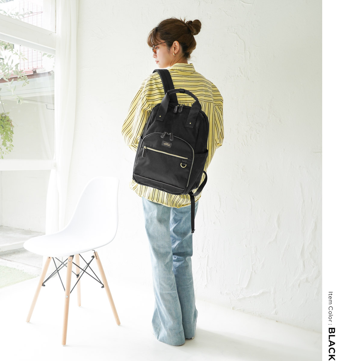 リュック レディース 大容量 18L 撥水 ナイロン 軽量 A4 PC収納 13 
