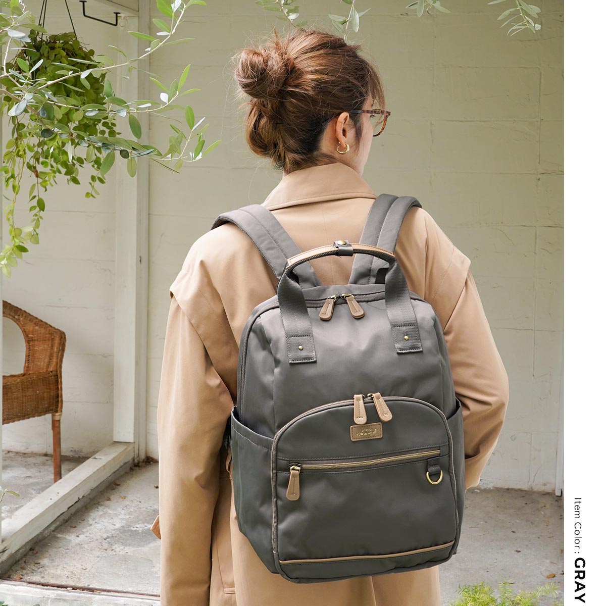 リュック レディース 大容量 18L 撥水 ナイロン 軽量 A4 PC収納 13 