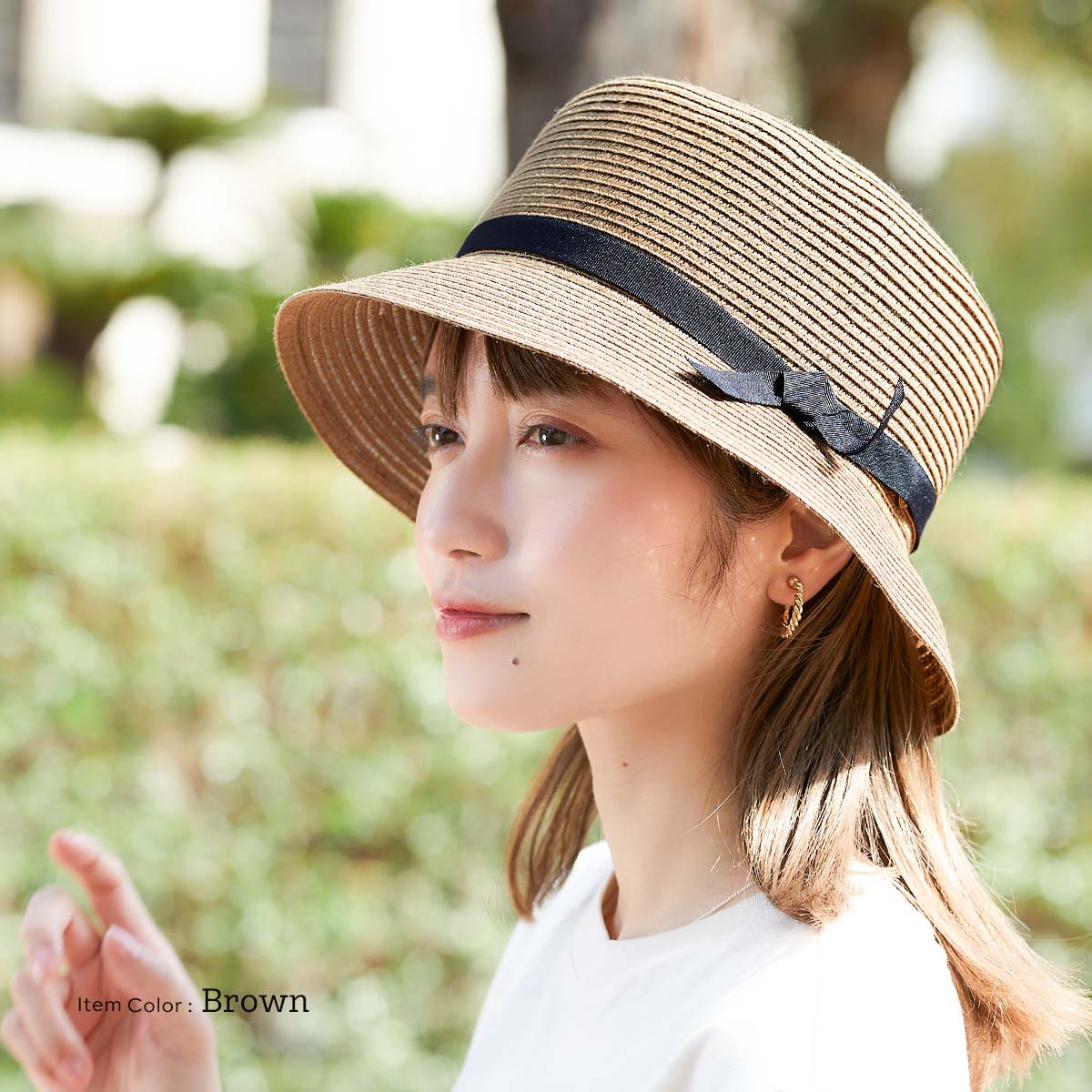 ハット レディース 夏 帽子 uv 紫外線 日焼け防止 折りたたみ テープ サイズ調整 洗える 手洗い 春夏 母の日 おしゃれ かわいい 園芸  ガーデニング :hem-hat-13163:スロウ ファイン 通販 