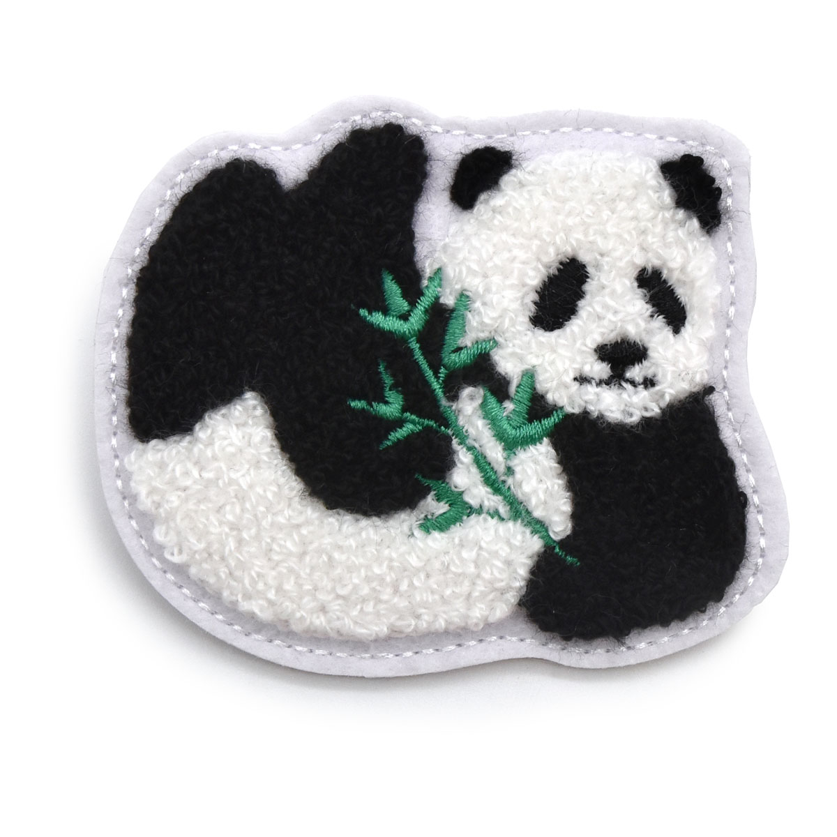 ブローチ パンダ panda かわいい 動物 安全ピン カジュアル ブローチピン 刺繍 誕生日 母の日 刺繍バッチ ヘミングス アニマル