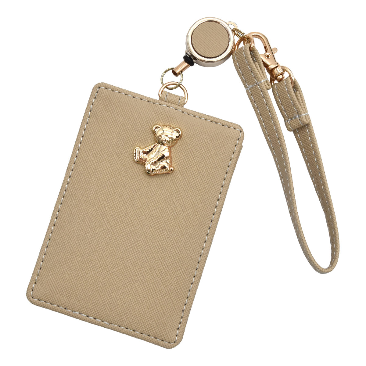 パスケース リール付き レディース 大人 くま テディベア ギフト 定期