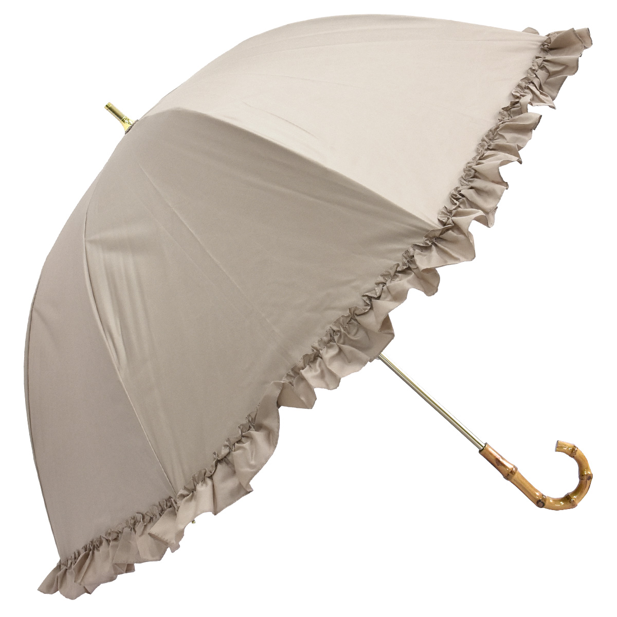 日傘 完全遮光 フリル 大きめ 晴雨兼用 軽量 撥水 バンブー 涼しい かわいい ゴルフ おしゃれ ...