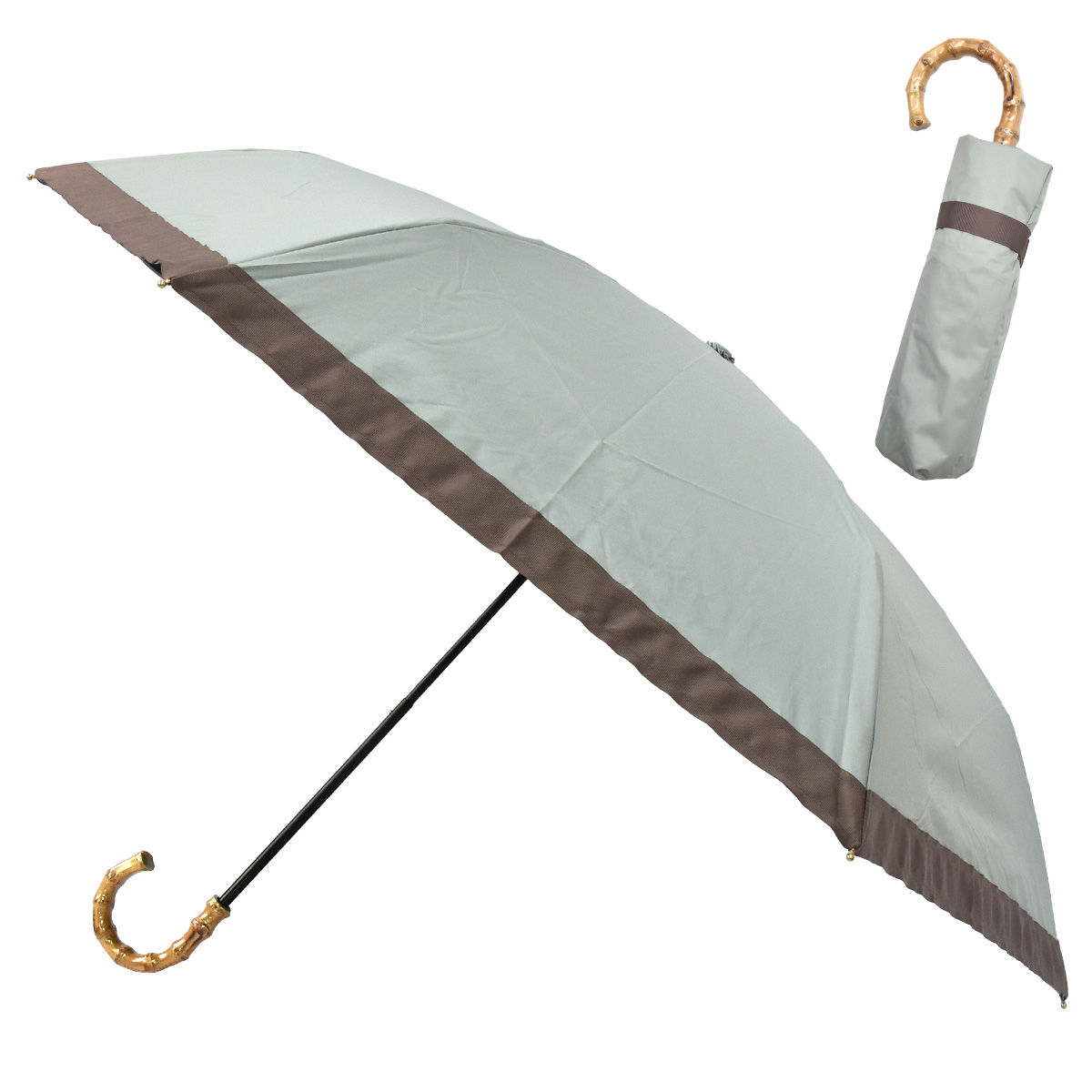 日傘 折りたたみ 完全遮光 ライン 晴雨兼用 軽量 撥水 バンブー 母の日 涼しい かわいい おしゃ...