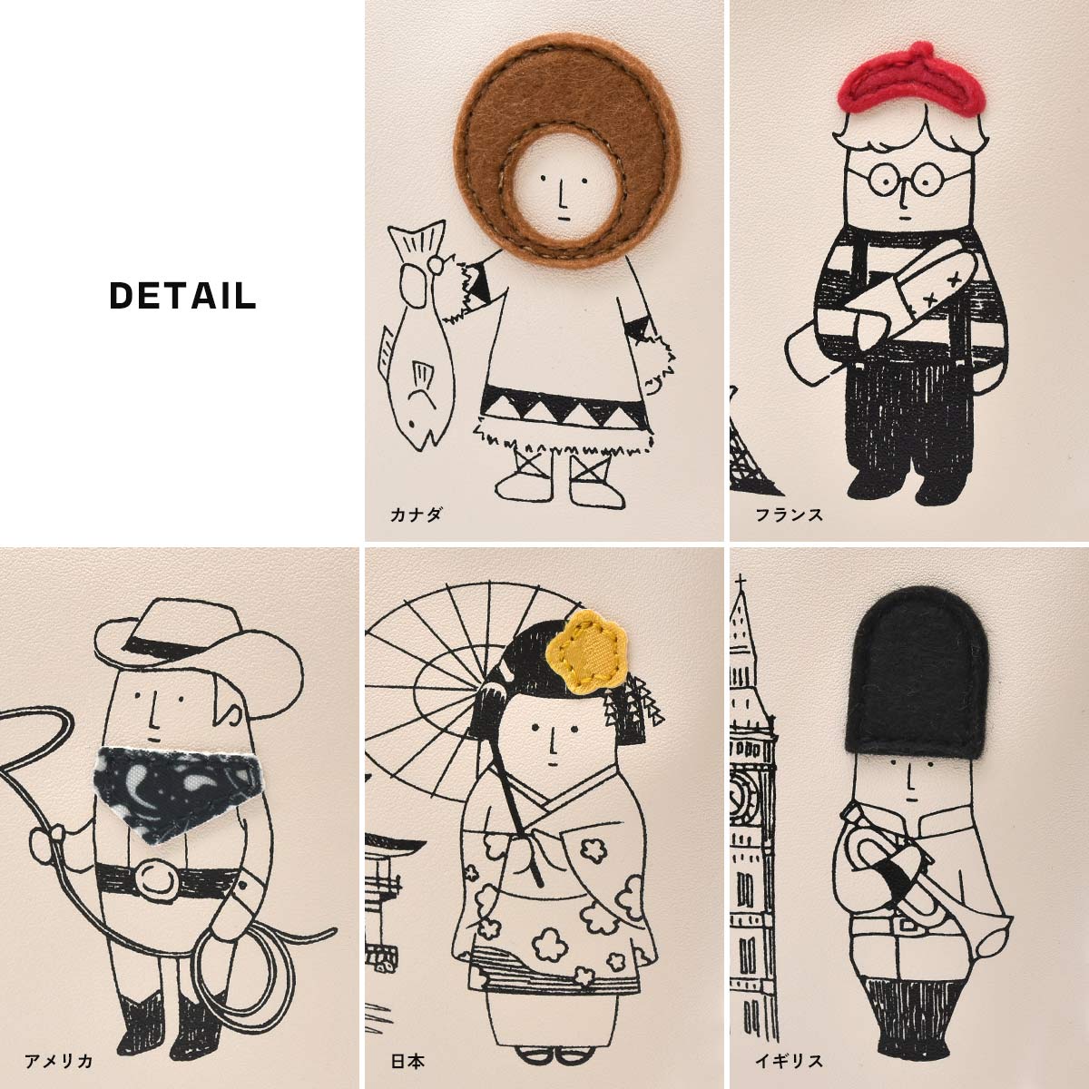 Legato Largo（レガートラルゴ） 世界の人シリーズ パスケース リール付き 小銭入れ付き 小銭入れ 定期入れ 落ちない おしゃれ 女の子  男の子 韓国 キーリング ファスナー コインケース : スロウ ファイン - 通販 - Yahoo!ショッピング