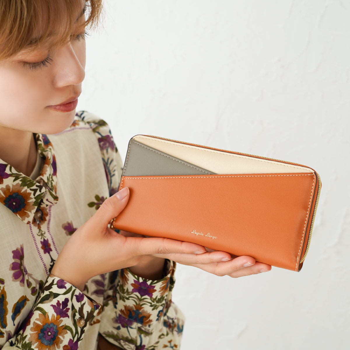 イエローハート スタッズ付き長財布 スタッズ付きマルチカラー長財布（牛革）｜革製品専門店レザーハウス