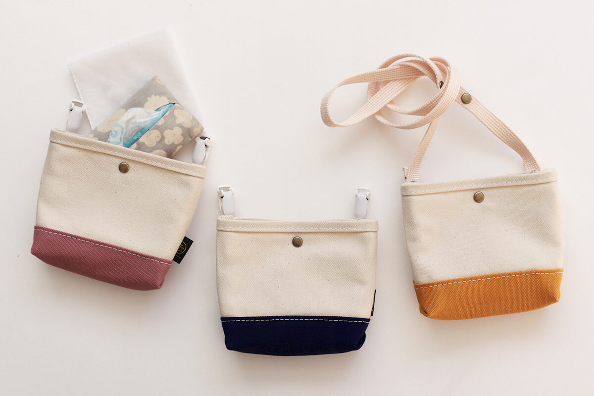 オートムキャンバスの上履き入れバッグ