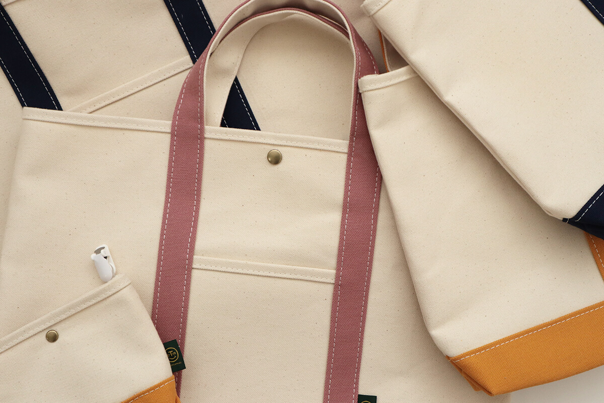 オートムキャンバスの上履き入れバッグ