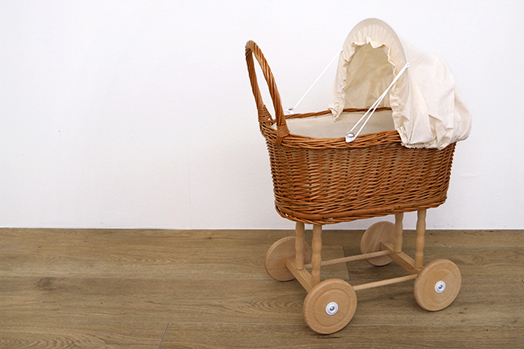 乳母車 おもちゃ ベビーカー ままごと ごっこ遊び 木製 人形 女の子