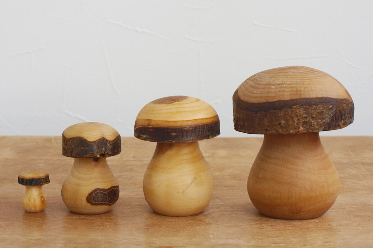ドイツ製 オブジェ 木製 キノコ 北欧 置物 玄関 インテリア おしゃれ