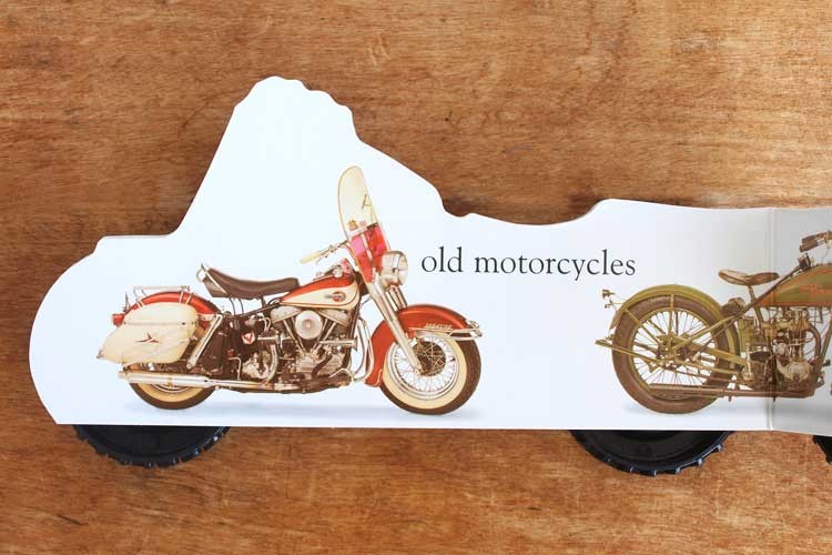 イギリス DK出版 車輪付き 絵本 ウィーリー バイク 英語 車