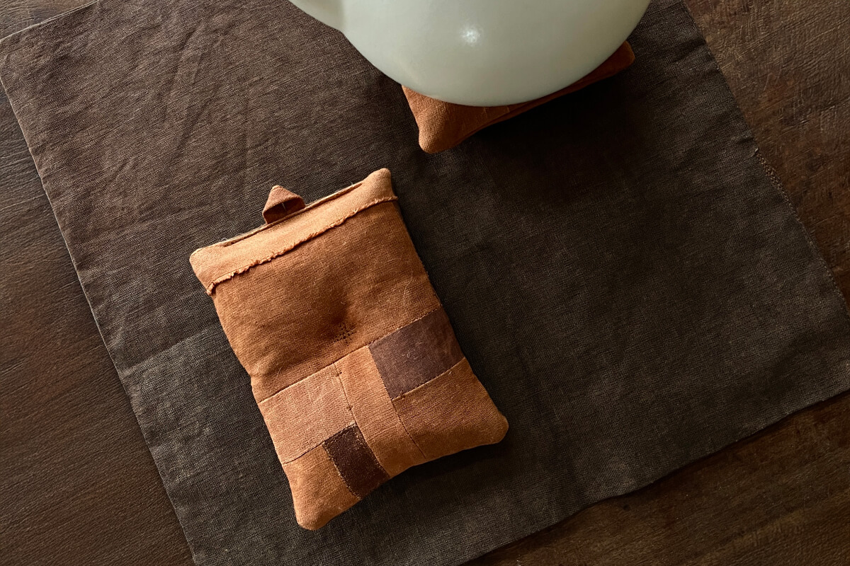YURUKURU ユルクル 柿渋リネン 鍋つかみ 鍋敷き 日本製 なべ敷き